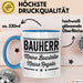 Bauarbeiter Tasse Geschenk Lustige Geschenkidee Spruch Bauherr Meine Baustelle Meine Regeln Blau Trendation