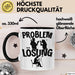 Maler Tasse Geschenk für Künstler Maler Männer Geschenkidee Problem und Lösung Malen Schwarz Trendation