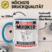 Musiker Tasse Geschenk für Musiker Geburtstag Lustiger Spruch Kaffee-Becher Was Ist Deine Superkraft Blau Trendation