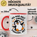 Pinguin Tier Tasse Geschenk Lustige Geschenkidee Spruch Ich Mag Halt Einfach Pinguine Rot Trendation