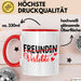 Verlobt Verlobung Verlobter Tasse Becher Geschenk Lustige Geschenkidee Spruch Verlobte Rot Trendation