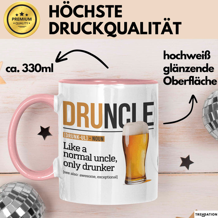 Onkel Sarkastisch Sarkasmus Tasse Geschenk Lustige Geschenkidee Spruch Druncle Definition Rosa Trendation