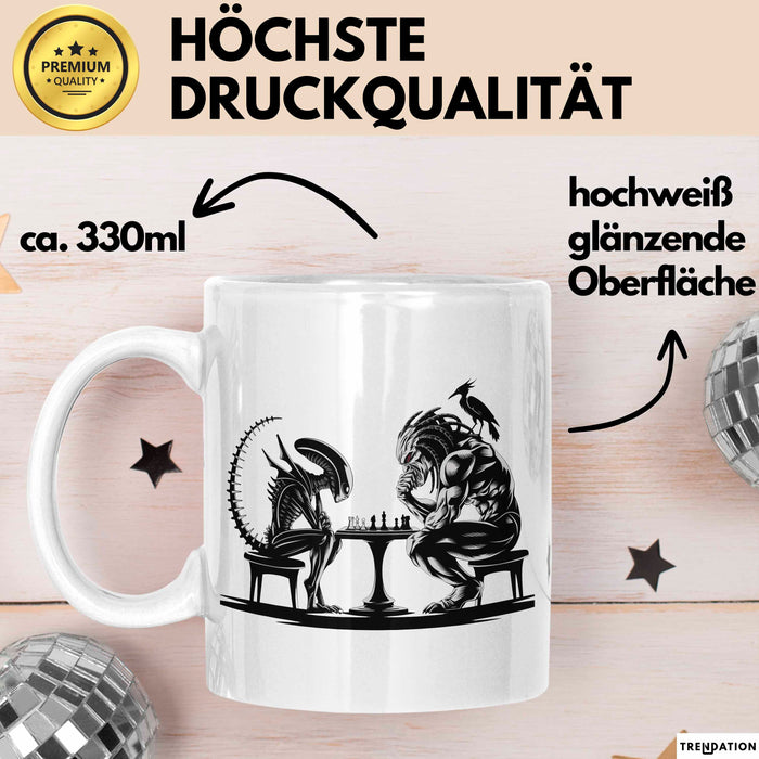 Alien vs. Predator Tasse Geschenk Lustige Geschenkidee Weiß Trendation
