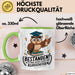 Abschluss Tasse Geschenkidee Lizenz Klugscheißen Absolvent Grün Trendation