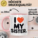 Big Sister Ältere Geschwister Schwestern Tasse Becher Geschenk Lustige Geschenkidee Spruch Ich Liebe Meine Schwester Rosa Trendation