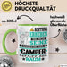 Camper Geschenk Tasse Lustiger Spruch Erheben Sie Sich Der Camper Betritt den Raum Grün Trendation