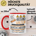 Skateboarderin Tasse Geschenk Lustig Abstand Halten Hochleistungs-Skateboarderin Mit Drang Zur Perfektion Bei Der Arbeit Rot Trendation