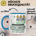Kiteboarderin Tasse Geschenk Lustig Abstand Halten Hochleistungs-Kiteboarderin Mit Drang Zur Perfektion Bei Der Arbeit Blau Trendation