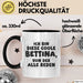 Bettina Tasse Ich Bin Diese Coole Bettina, Von Der Alle Reden Geschenk Schwarz Trendation