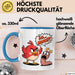 Regenwurm Vogel Tasse Geschenk Lustige Geschenkidee Spruch Ääh Miau Blau Trendation