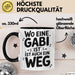 Gabi Tasse Geschenk Wo Eine Gabi Ist Ist Auch Ein Weg Geschenkidee Becher mit Name Schwarz Trendation