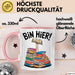 Buchleser Bücher Lesen Tasse Geschenk Lustige Geschenkidee Spruch Bin Hier Rosa Trendation