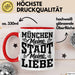 München Tasse Geschenk Heimat Münchener Geschenkidee Kaffee-Becher Bayern Meine Stadt Meine Liebe Rot Trendation
