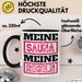 Witzige Tasse Geschenk Meine Sauna Meine Regeln Spruch Schwarz Trendation