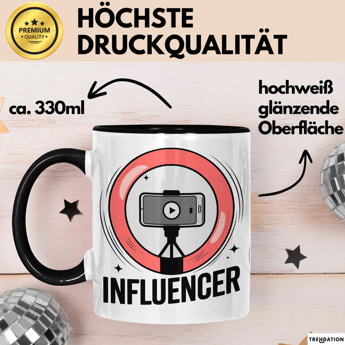 Influencer Tasse Geschenkidee für Content Creator Fans Trendation