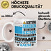 Schwimmer Geschenk Tasse Lustiger Spruch Erheben Sie Sich Der Schwimmer Betritt den Raum Weiß Trendation