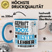 Lehrer Geschenk Lustiger Spruch für Lehrer Geschenkidee Bester Lehrer Der Welt Blau Trendation