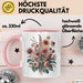 Botanische Blumen Tasse Geschenk Lustige Geschenkidee Spruch Rosa Trendation