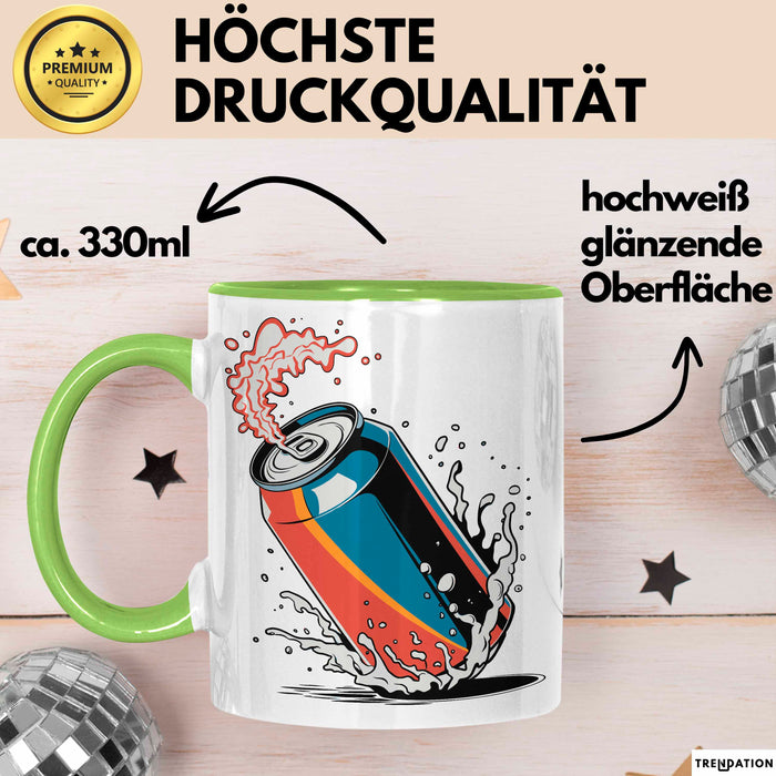 Softdrink Fan Tasse Geschenkidee für Limo und Cola Liebhaber Grün Trendation