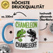 Chamäleon Tier Tasse Geschenk Chamäleon Chamäleoff Reptil Geschenkidee Lustig Blau Trendation