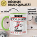 Motorradfahrerin Tasse Geschenk Ich Bin Motorradfahrerin Warum Weil Ich Es Kann Geschenkidee Geburtstag Grün Trendation