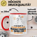Basketballspieler Geschenk Tasse So Gut Kann Nur Ein Basketballspieler Aussehen Geschenkidee Kaffee-Becher Rot Trendation