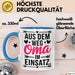 Oma Großmutter Tasse Becher Geschenk Lustige Geschenkidee Spruch Aus Dem Weg Oma Im Einsatz Blau Trendation