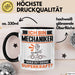 Mechaniker Tasse Geschenk für Mechaniker Geburtstag Lustiger Spruch Kaffee-Becher Was Ist Deine Superkraft Schwarz Trendation
