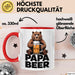 Papa Bier Tasse Geschenk Lustige Geschenkidee Spruch Rot Trendation