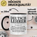 Deutschlehrer Unterricht Tasse Geschenk Lustige Geschenkidee Spruch Deutsch Lehrer Trendation
