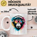 DJ Affe mit Sonnenbrille Tasse Becher Geschenk Lustige Geschenkidee Spruch Weiß Trendation
