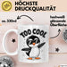Pinguin Tier Tasse Geschenkidee Zu Cool für Vogel Fans Weiß Trendation