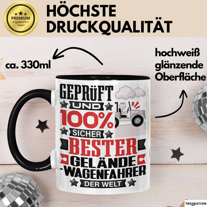 Geländewagenfahrer Geschenk Lustiger Spruch für Geländewagenfahrer Geschenkidee Bester Geländewagenfahrer Der Welt Schwarz Trendation