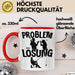 Angler Tasse Geschenk für Fischer Angler Männer Geschenkidee Problem und Lösung Angeln Rot Trendation