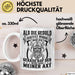 Forstwirt Geschenk Tasse Waldarbeiter Axt Holz Hacken Totenkopf Wikinger Kaffee-Becher für Holzfäller Weiß Trendation