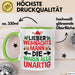 Weihnachten Tasse Geschenk Lieber Weihnachtsmann Die Waren Alle Unartig Geschenkidee Xmas Kaffee-Becher Grün Trendation