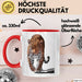Leopard Tier Tasse Geschenk Lustige Geschenkidee Spruch Rot Trendation