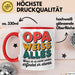 Opa Großvater Tasse Becher Geschenk Lustige Geschenkidee Spruch Opa Weiss Alles Rot Trendation