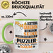 Puzzler Geschenk Tasse Lustiger Spruch Erheben Sie Sich Der Puzzler Betritt den Raum Grün Trendation