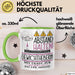 Gewichtheberin Tasse Geschenk Lustig Abstand Halten Hochleistungs-Gewichtheberin Mit Drang Zur Perfektion Bei Der Arbeit Grün Trendation
