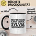 Sylvia Tasse Perfekt Sein Kann Jeder, Sylvia Sein Nicht Geschenk Schwarz Trendation