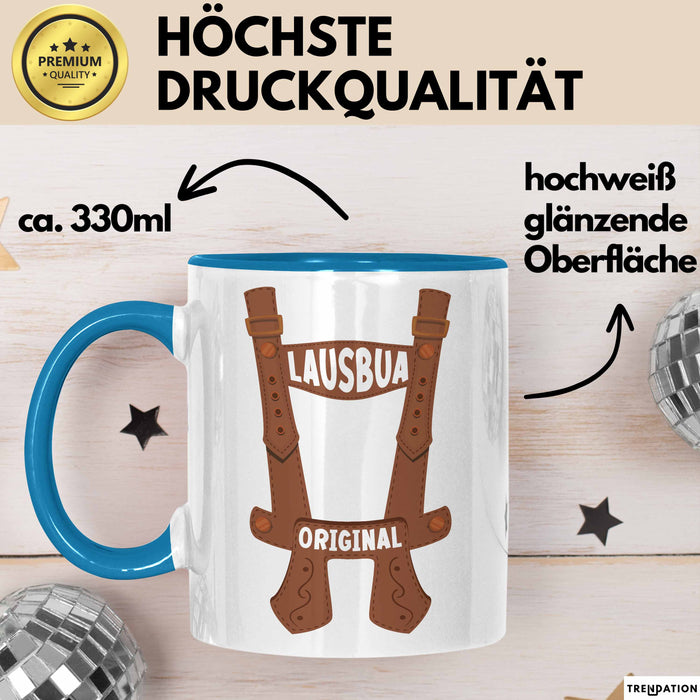 Lausbua Tasse Geschenk Oktober München Geschenkidee Original Becher Blau Trendation