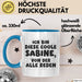 Sabine Tasse Ich Bin Diese Coole Sabine, Von Der Alle Reden Geschenk Blau Trendation