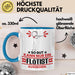 Flötist Geschenk Tasse So Gut Kann Nur Ein Flötist Aussehen Geschenkidee Kaffee-Becher Blau Trendation