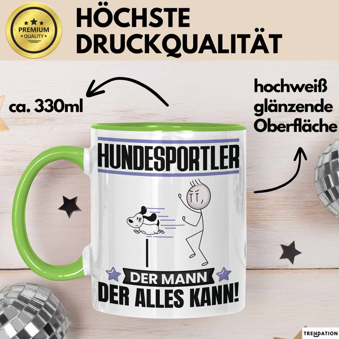 Hundesportler Tasse Geschenk für Hundesportler Der Mann Der Alles Kann Geschenkidee zum Geburtstag Grün Trendation