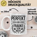 Frauke Tasse Geschenk Perfekt Sein Kann Jeder Geschenkidee Geburtstag Weiß Trendation