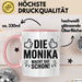 Monika Tasse Geschenk Die Monika Macht Dat Schon Geschenkidee Becher mit Name Rosa Trendation