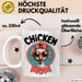 Huhn Tier Bauer Tasse Becher Geschenk Lustige Geschenkidee Spruch Hühnermama Weiß Trendation