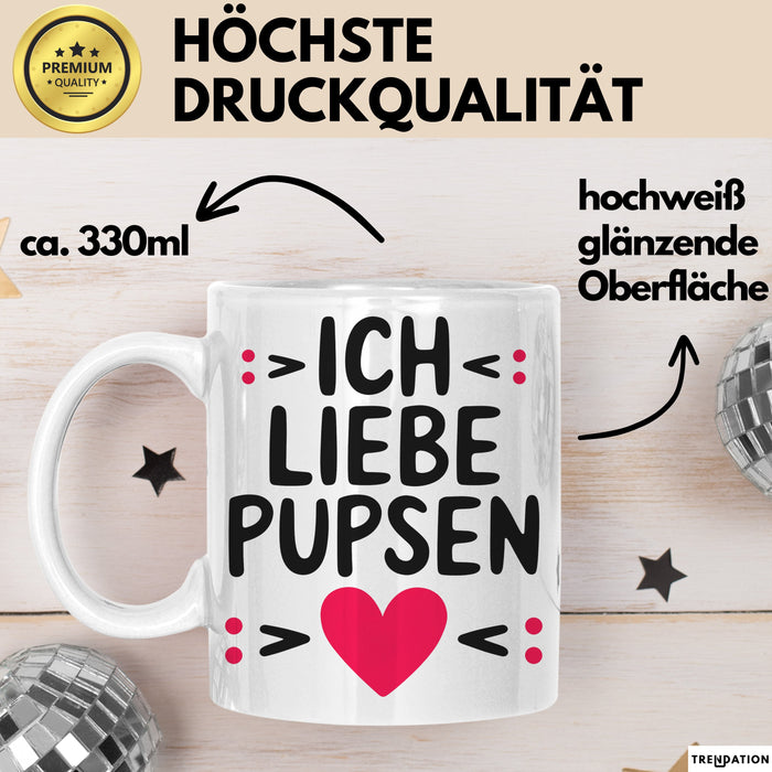 Lustige Tasse Geschenk Ich Liebe Pupsen Geschenkidee Furz Humor
