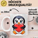 Pinguin Herz Tasse Geschenk Lustige Geschenkidee Spruch Weiß Trendation